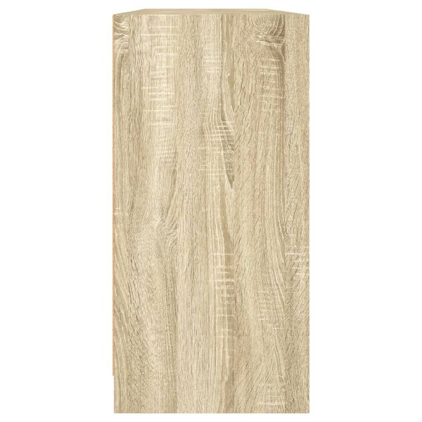 Библиотека с врати дъб сонома 204x37x75 см инженерно дърво