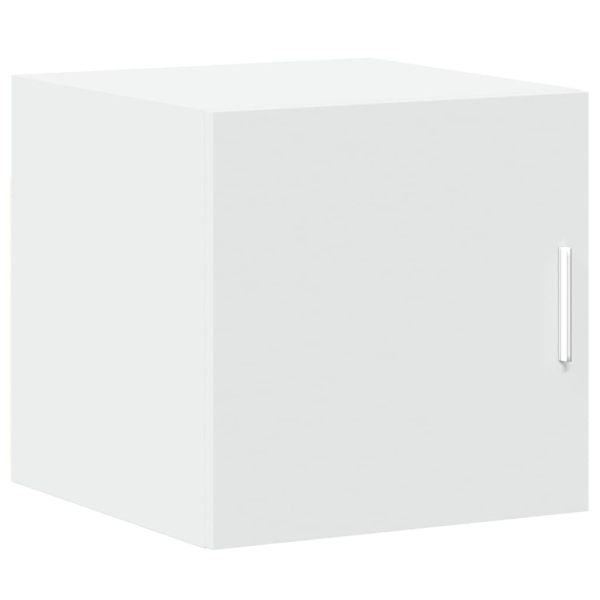 Тесен шкаф за съхранение, бял, 40x42,5x225 см, инженерно дърво