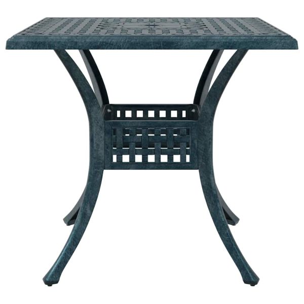 Комплект градинска маса 3 pcs Зелен Лят алуминий