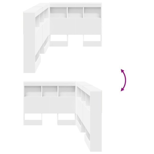 Табла за съхранение с рафт Бяло 100 cm Инженерно дърво