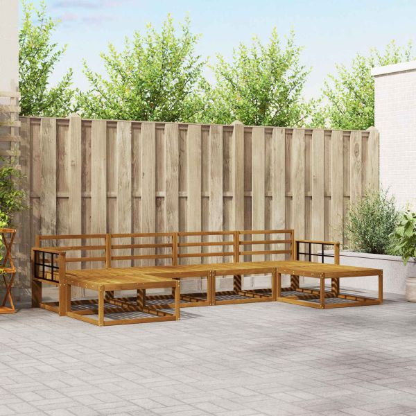 Комплект дивани за открито 6 pcs Естествен