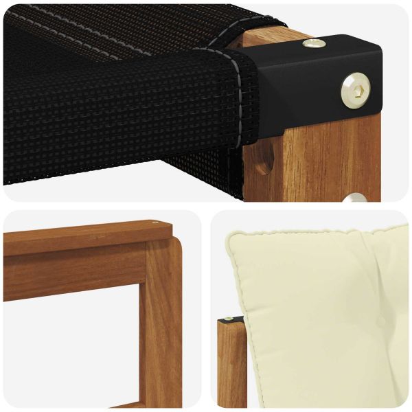 Комплект дивани за открито 3 pcs Натурален и Крема