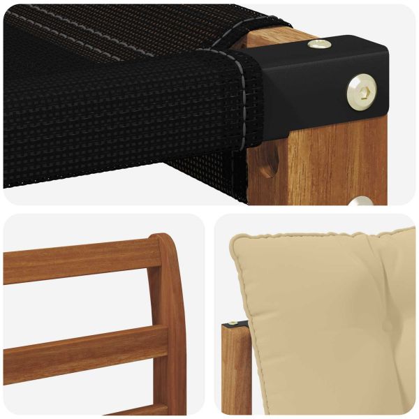 Комплект дивани за открито 3 pcs Натурален и Бежов