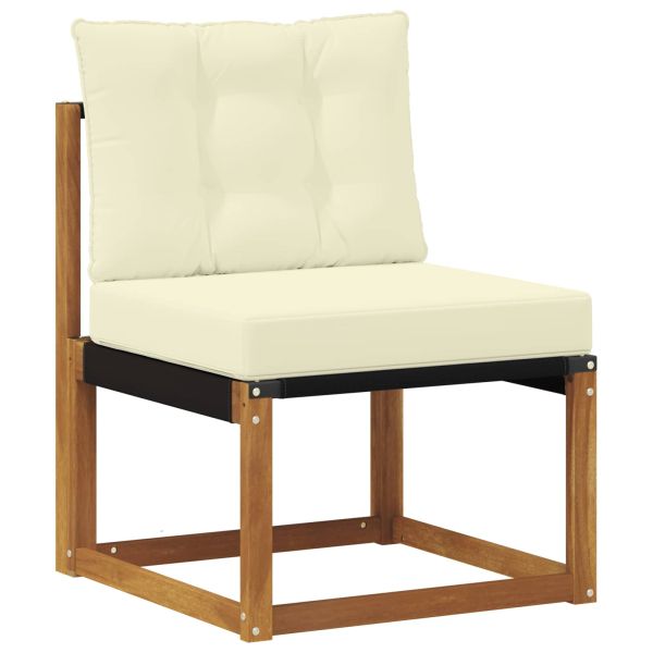 Комплект дивани за открито 9 pcs Натурален и Крема