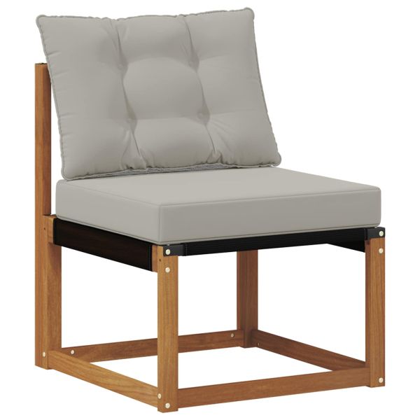 Комплект дивани за открито 9 pcs Естествено и светло сиво