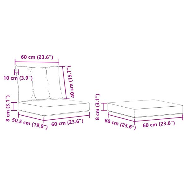 Комплект дивани за открито 4 pcs Естествено и светло сиво