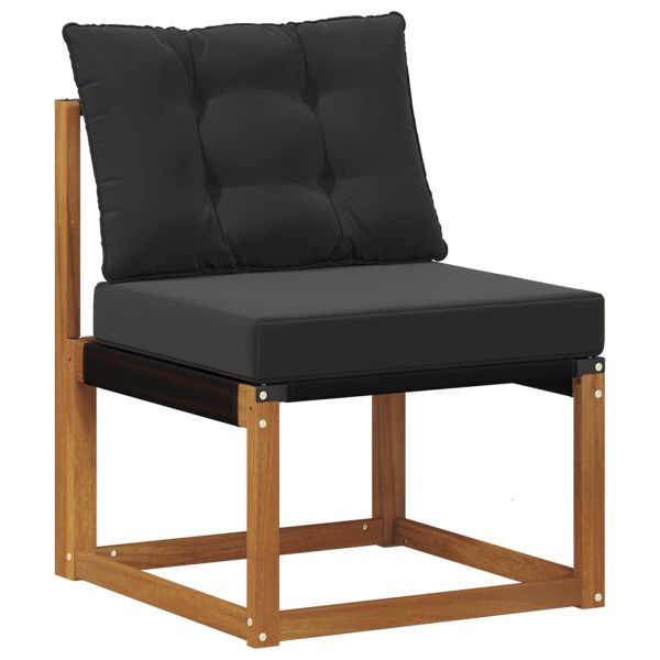 Комплект дивани за открито 4 pcs Естествено и черно