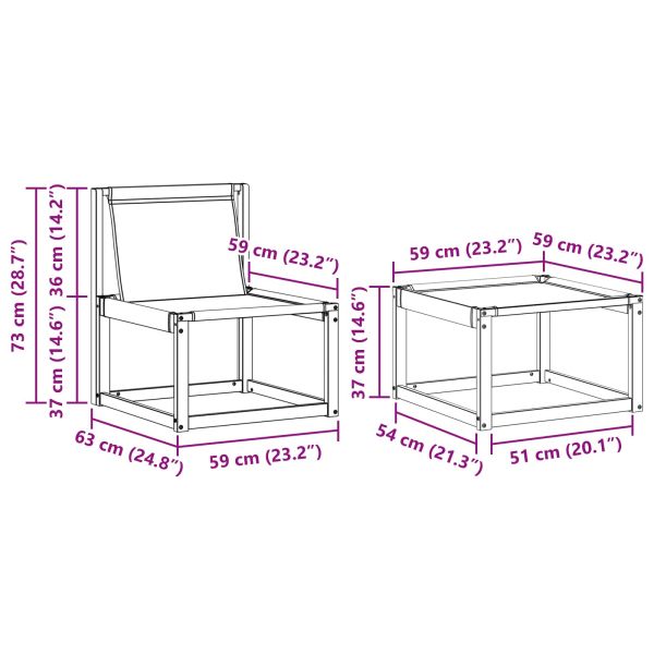 Комплект дивани за открито 5 pcs Натурален и Бежов
