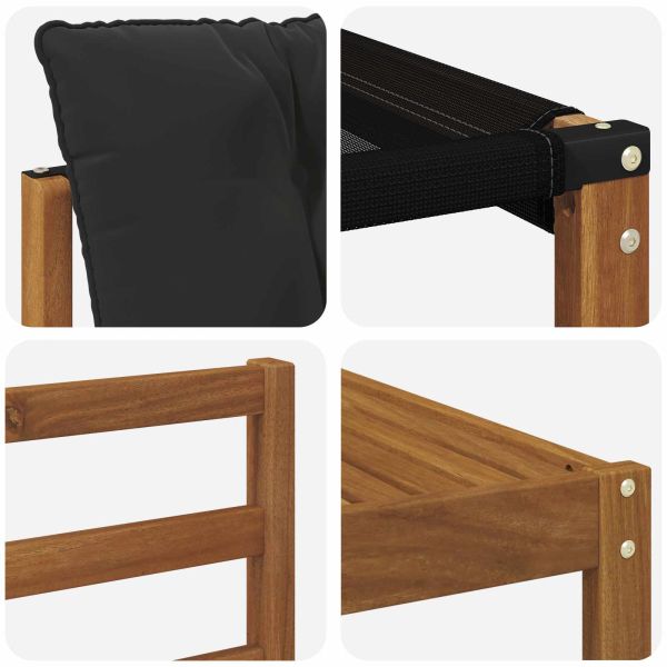 Комплект дивани за открито 6 pcs Естествено и черно