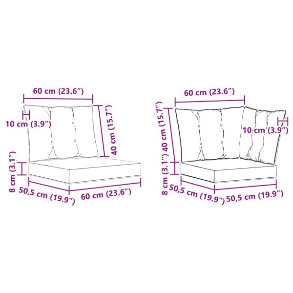 Комплект дивани за открито 5 pcs Естествено и черно