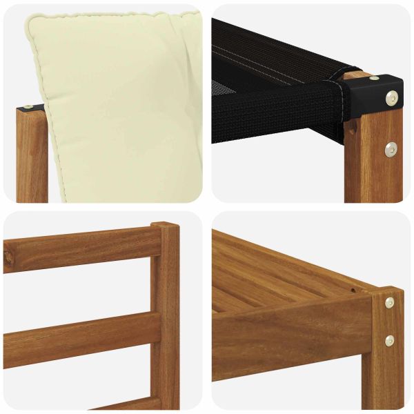 Комплект дивани за открито 6 pcs Натурален и Крема