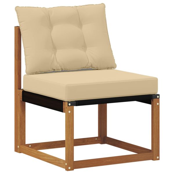 Комплект дивани за открито 7 pcs Натурален и Бежов