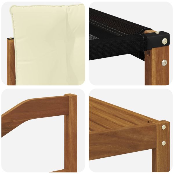 Комплект дивани за открито 9 pcs Натурален и Крема