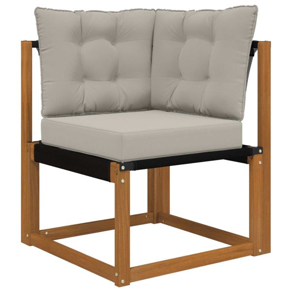 Комплект дивани за открито 6 pcs Естествено и светло сиво