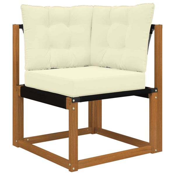 Комплект дивани за открито 6 pcs Натурален и Крема