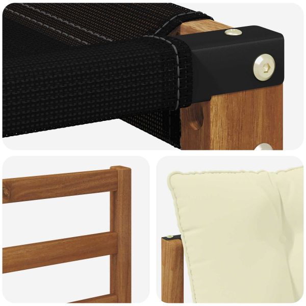 Комплект дивани за открито 9 pcs Натурален и Крема