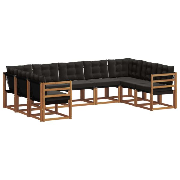 Комплект дивани за открито 29 pcs Естествено и черно