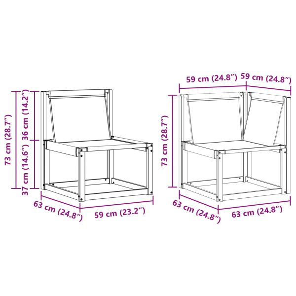 Комплект дивани за открито 29 pcs Естествено и черно