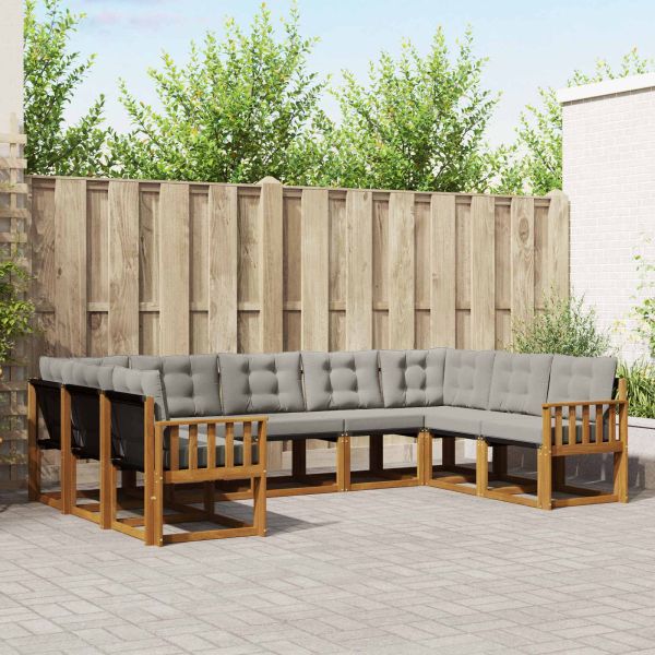 Комплект дивани за открито 29 pcs Естествено и светло сиво