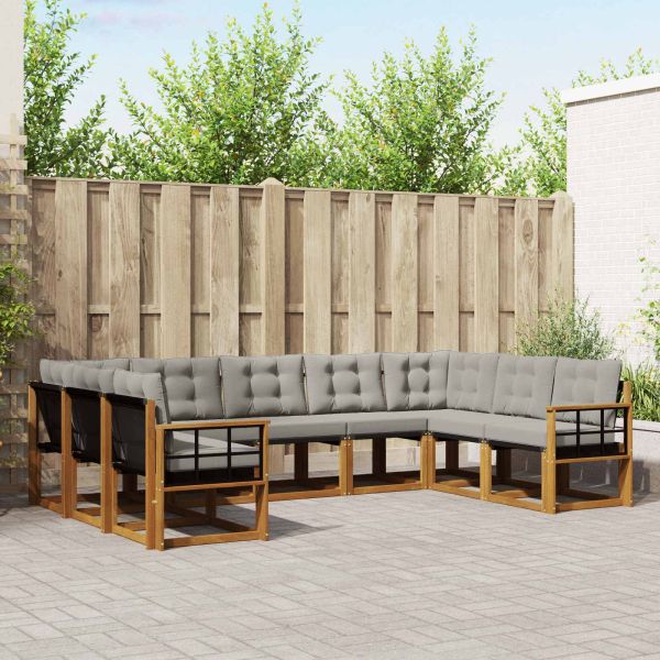 Комплект дивани за открито 29 pcs Естествено и светло сиво