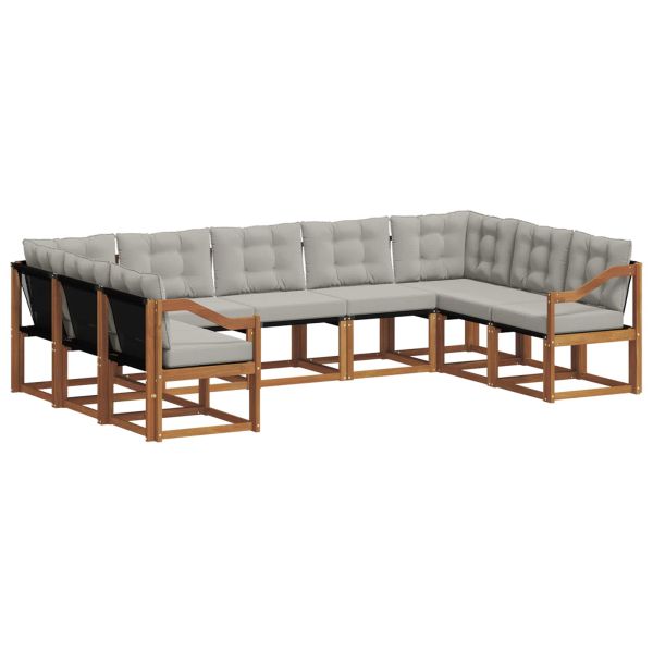 Комплект дивани за открито 29 pcs Естествено и светло сиво