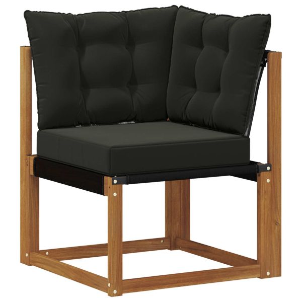 Комплект дивани за открито 30 pcs Естествено и черно