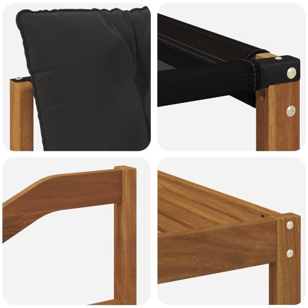 Комплект дивани за открито 10 pcs Естествено и черно