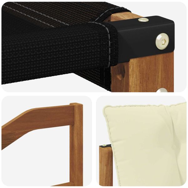 Комплект дивани за открито 3 pcs Натурален и Крема