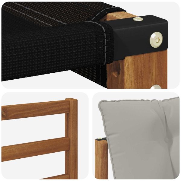 Комплект дивани за открито 4 pcs Естествено и светло сиво