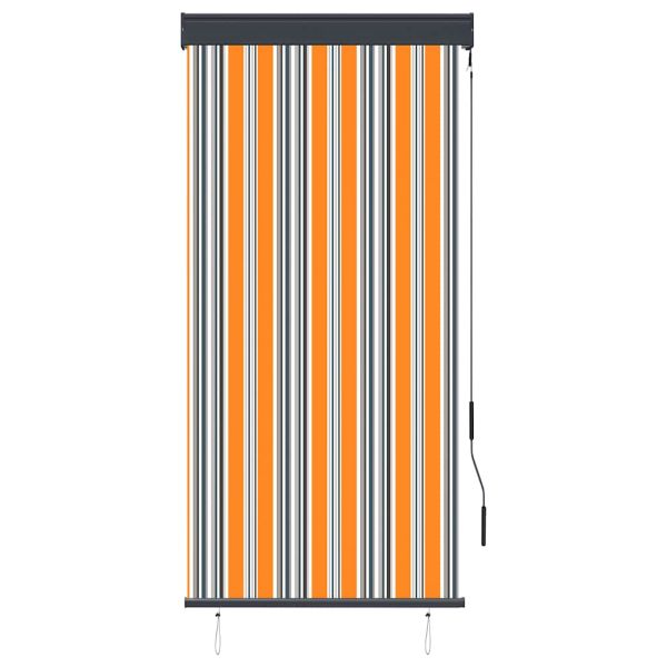 Външна ролетна щора, 80x250 см, жълто и синьо