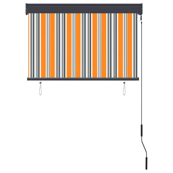 Външна ролетна щора, 100x250 см, жълто и синьо