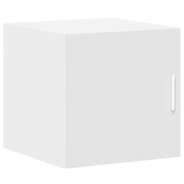 Тесен шкаф за съхранение, бял, 40x42,5x225 см, инженерно дърво