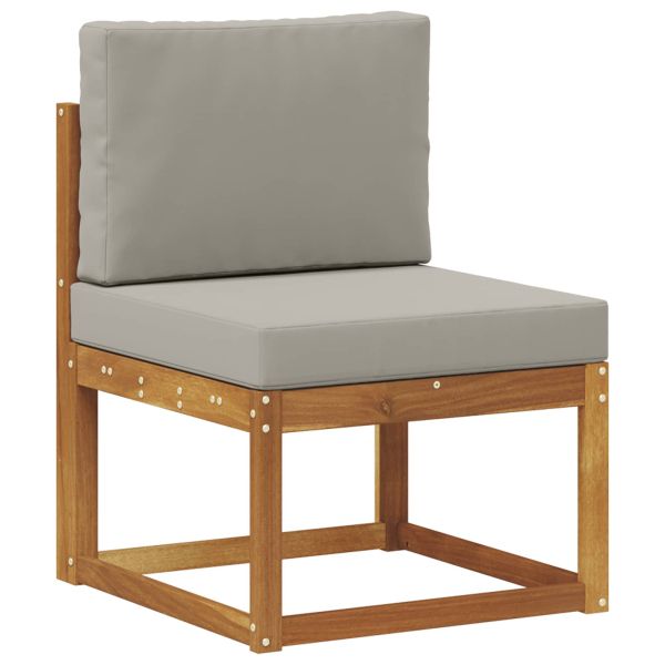 Комплект дивани с възглавница 8 pcs Естествено и светло сиво