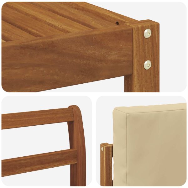 Комплект дивани с възглавница 8 pcs Натурален и Бежов