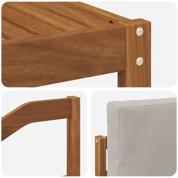 Комплект дивани с възглавница 8 pcs Естествено и светло сиво