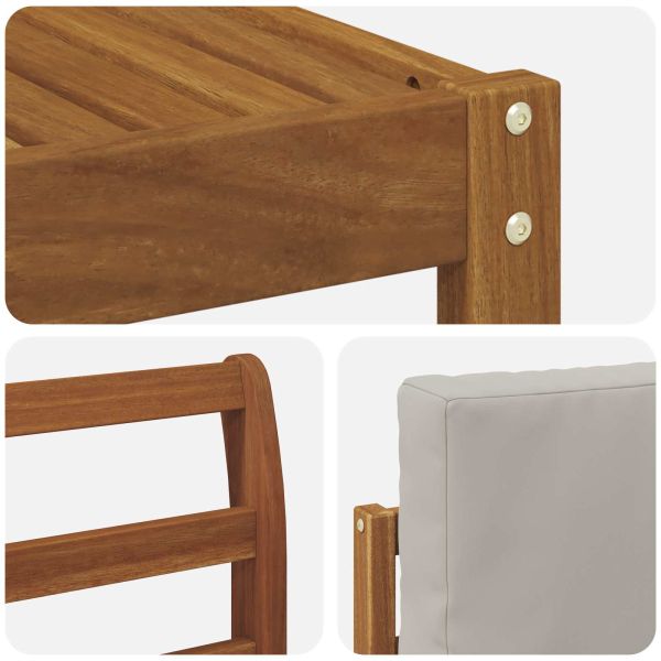 Комплект дивани с възглавница 9 pcs Естествено и светло сиво