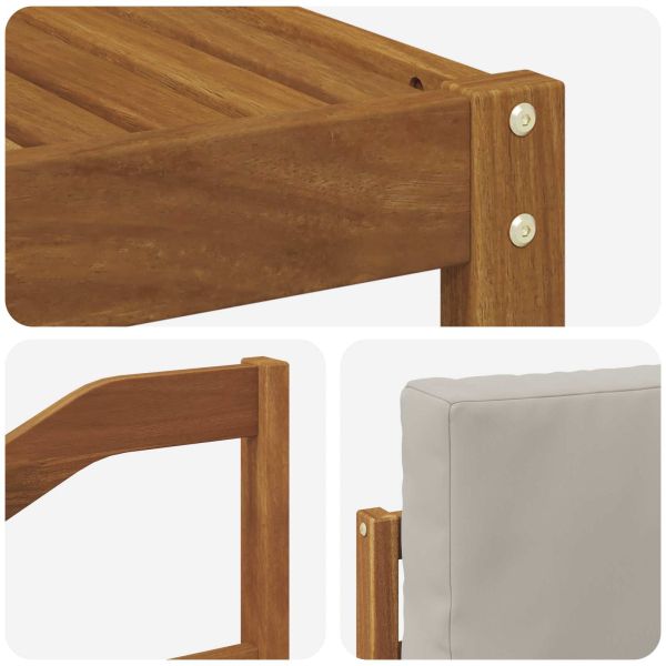 Комплект дивани за открито 9 pcs Естествено и светло сиво