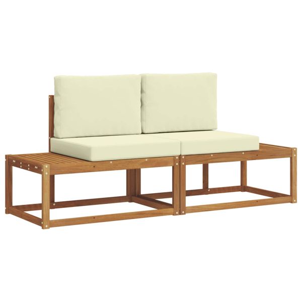 Комплект дивани с възглавница 2 pcs Естествен