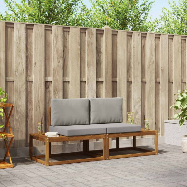 Комплект дивани с възглавница 2 pcs Естествен