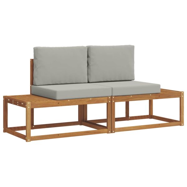 Комплект дивани с възглавница 2 pcs Естествен