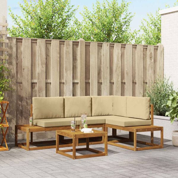 Комплект дивани с възглавница 5 Брой Натурален и Бежов