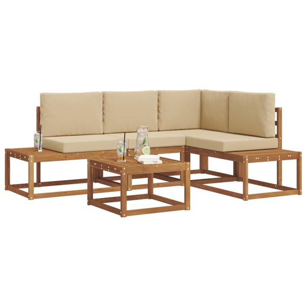 Комплект дивани с възглавница 5 Брой Натурален и Бежов