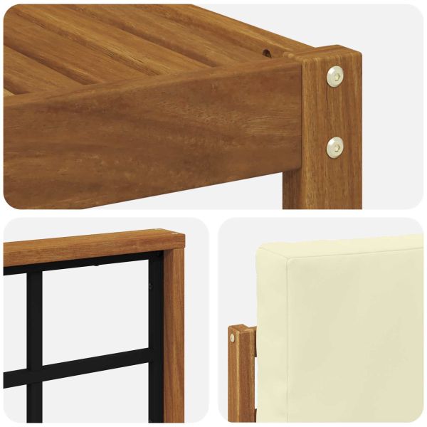 Комплект дивани с възглавница 10 pcs Натурален и Крема