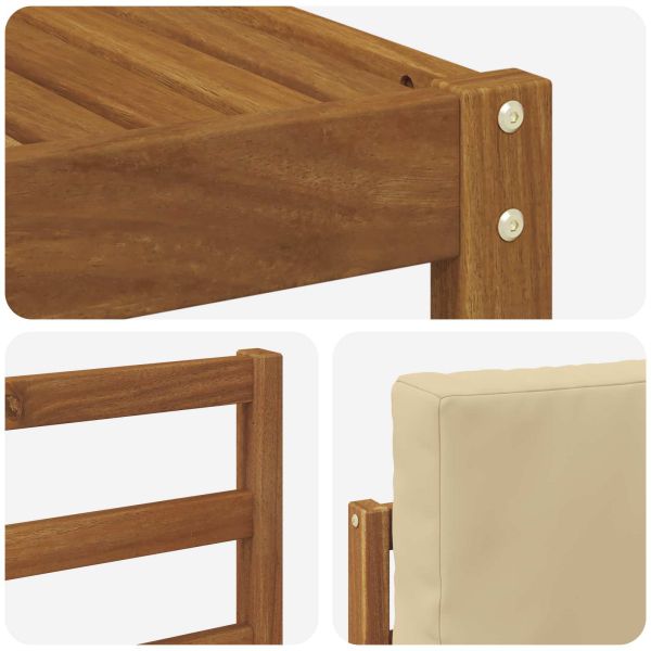 Комплект дивани с възглавница 11 pcs Натурален и Бежов