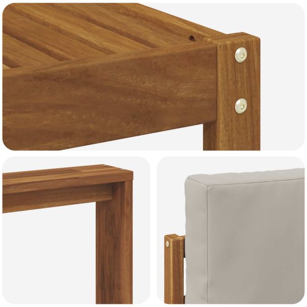 Комплект дивани с възглавница 11 pcs Естествено и светло сиво