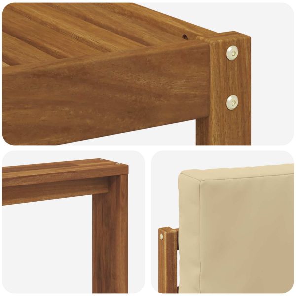 Комплект дивани с възглавница 11 pcs Натурален и Бежов