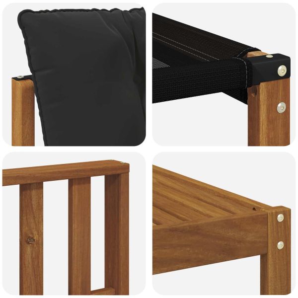 Комплект дивани за открито 5 pcs Естествено и черно