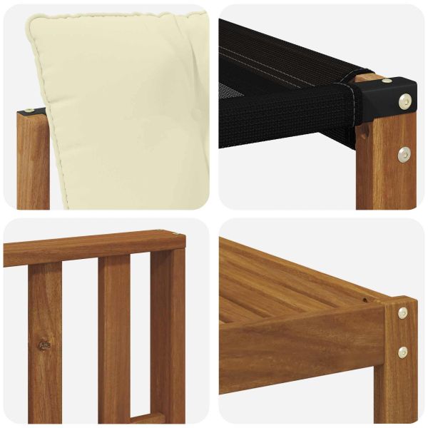 Комплект дивани за открито 6 pcs Натурален и Крема