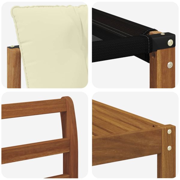 Комплект дивани за открито 6 pcs Натурален и Крема