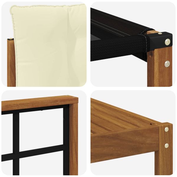 Комплект дивани за открито 6 pcs Натурален и Крема